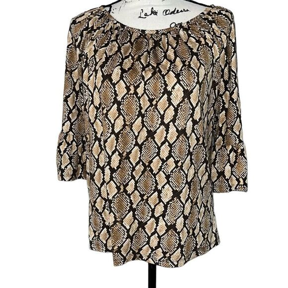 Michael Kors snake skin pattern blouse small - Picture 1 of 5